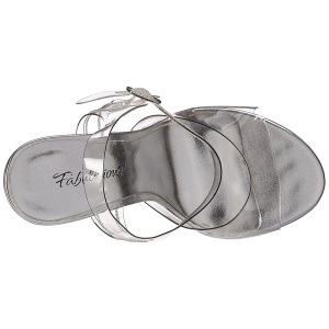 Argento 11,5 cm CLEARLY-408 Sandali con tacco da cerimonia