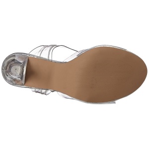 Argento 11,5 cm CLEARLY-408 Sandali con tacco da cerimonia