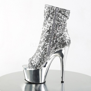 Argento 18 cm ADORE-1008SQ stivaletti con lustrini donna