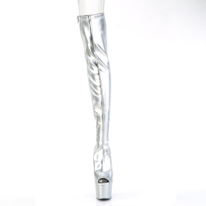 Argento 18 cm ADORE-3011HWR Ologramma piattaforma stivali overknee spuntate