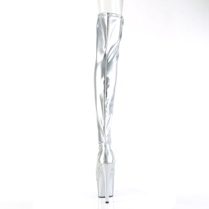 Argento 18 cm ADORE-3011HWR Ologramma piattaforma stivali overknee spuntate