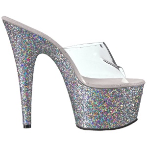Argento 18 cm ADORE-701LG scintillare plateau ciabatta donna con tacco