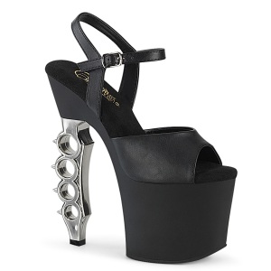 Argento 18 cm IRONGRIP-709 calzature plateau e tacco alto tirapugni