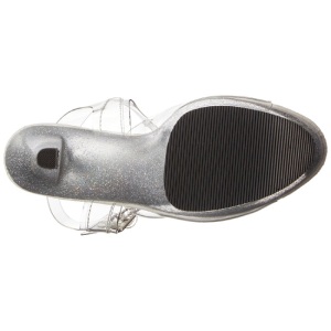 Argento 18 cm Pleaser SKY-308MG scintillare sandali con tacco