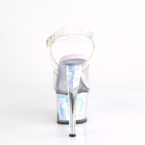 Argento 18 cm SKY-308MC Ologramma plateau sandali donna con tacco
