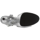 Argento 20 cm FLAMINGO-810LG scintillare plateau sandali donna con tacco