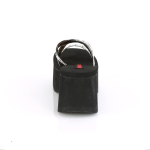 Argento 9 cm DemoniaCult FUNN-19 ciabattine piattaforma gothic
