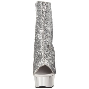 Argento Brillare 15 cm Pleaser DELIGHT-1018G Plateau Stivaletti Donna