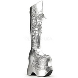 Argento Brillare 22 cm FABULOUS-3035 Overknee Stivali da Drag Queen