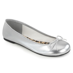 Argento Ecopelle ANNA-01 grandi taglie scarpe ballerine