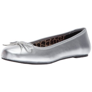 Argento Ecopelle ANNA-01 grandi taglie scarpe ballerine
