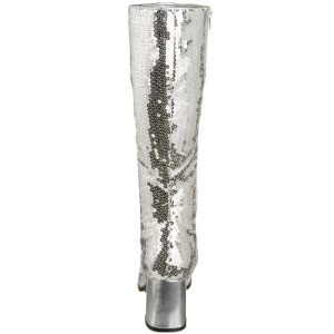 Argento Lustrini 8 cm SPECTACUL-300SQ Stivali Donna da Uomo