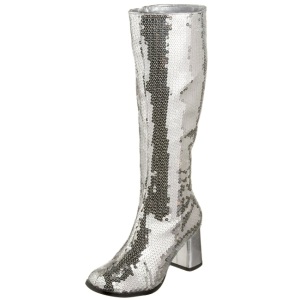 Argento Lustrini 8 cm SPECTACUL-300SQ Stivali Donna da Uomo