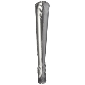 Argento Matto 13 cm SEDUCE-3000 stivali overknee tacco alto