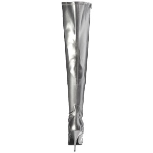Argento Matto 13 cm SEDUCE-3000 stivali overknee tacco alto