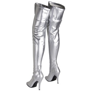 Argento Matto 13 cm SEDUCE-3000 stivali overknee tacco alto