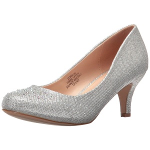 Argento Pietre Cristallo 6,5 cm DORIS-06 Scarpe Dcollet da Sera