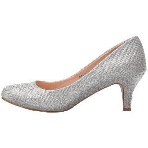 Argento Pietre Cristallo 6,5 cm DORIS-06 Scarpe Dcollet da Sera