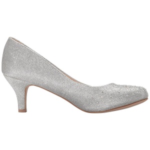 Argento Pietre Cristallo 6,5 cm DORIS-06 Scarpe Dcollet da Sera