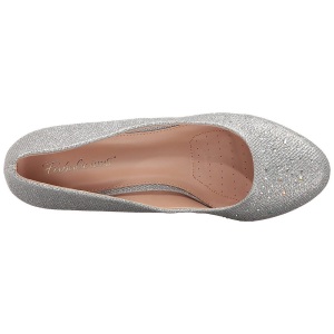 Argento Pietre Cristallo 6,5 cm DORIS-06 Scarpe Dcollet da Sera