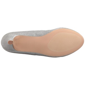 Argento Pietre Cristallo 6,5 cm DORIS-06 Scarpe Dcollet da Sera