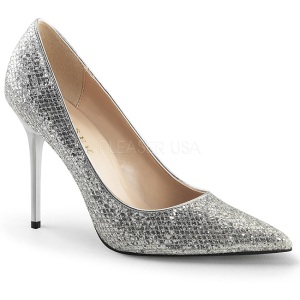 Argento Scintillare 10 cm CLASSIQUE-20 grandi taglie scarpe stilettos