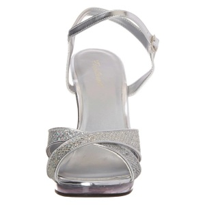 Argento Scintillare 12 cm FLAIR-419G Sandali Donna con Tacco