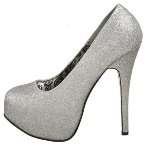 Argento Scintillare 14,5 cm Burlesque TEEZE-31G Platform Calzature Dcollet