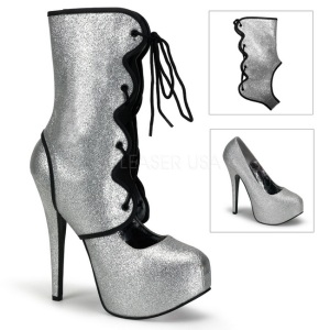 Argento Scintillare 14,5 cm Burlesque TEEZE-31G Platform Calzature Dcollet