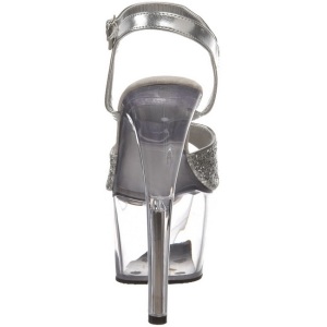 Argento Scintillare 18 cm SKY-310 Plateau Sandali Tacco Altissimo