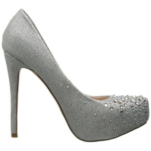 Argento Strass Cristallo 13 cm DESTINY-06R Plateau Scarpe Dcollet