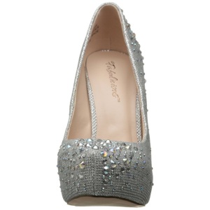Argento Strass Cristallo 13 cm DESTINY-06R Plateau Scarpe Dcollet