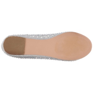 Argento TREAT-06 pietra cristallo scarpe ballerine donna