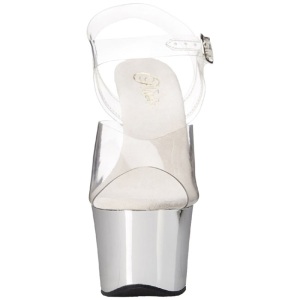 Argento Trasparente 18 cm SKY-308 Plateau Tacchi Alti a Spillo
