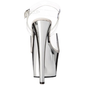 Argento Trasparente 18 cm SKY-308 Plateau Tacchi Alti a Spillo