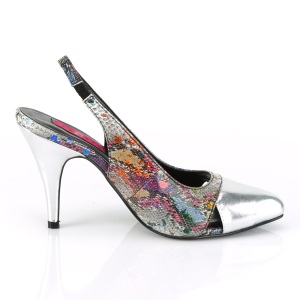 Argento modello di serpente 10 cm DREAM-405 Dcollet slingback per trans