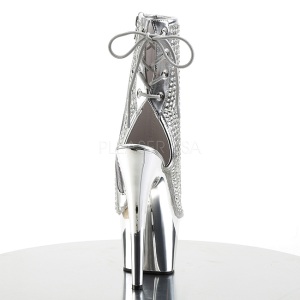 Argento pietra cristallo 18 cm ADORE-1018DCS stivaletti donna plateau