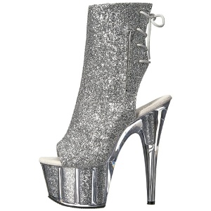 Argento scintillare 18 cm ADORE-1018G stivaletti plateau suola donna