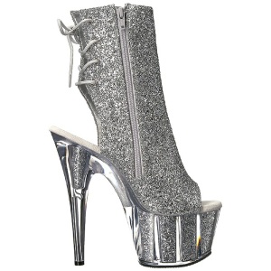 Argento scintillare 18 cm ADORE-1018G stivaletti plateau suola donna