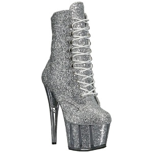 Argento scintillare 18 cm ADORE-1020G stivaletti plateau suola donna
