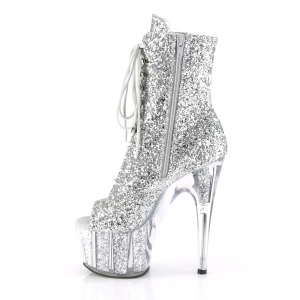 Argento scintillare 18 cm ADORE-1021G stivaletti plateau suola donna