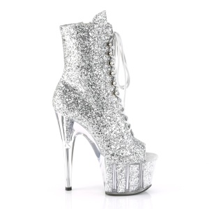 Argento scintillare 18 cm ADORE-1021G stivaletti plateau suola donna