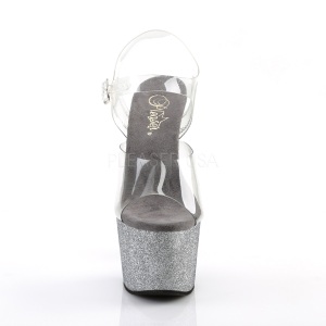 Argento scintillare 18 cm Pleaser ADORE-708OMBRE scarpe con tacchi da pole dance