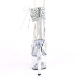 Argento strass 18 cm ADORE-724RS-02 Sandali piattaforma con polsino alla caviglia