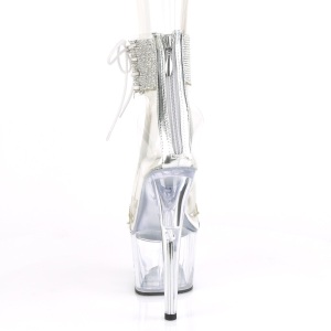 Argento strass 18 cm ADORE-727RS Sandali piattaforma con polsino alla caviglia