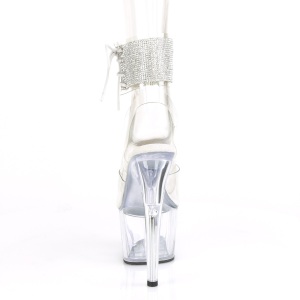 Argento strass 18 cm ADORE-791-2RS Sandali piattaforma con polsino alla caviglia