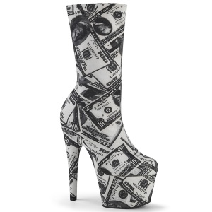 Banconote dollaro e tela 18 cm ADORE-1002DP stivaletti con plateau