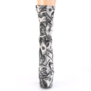 Banconote dollaro e tela 18 cm ADORE-1002DP stivaletti con plateau