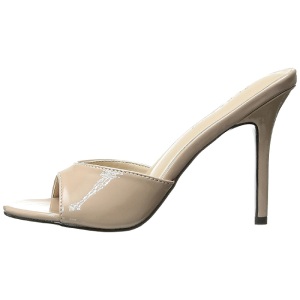 Beige 10 cm CLASSIQUE-01 ciabatta donna tacco basso