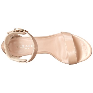 Beige 13 cm Pleaser AMUSE-10 sandali tacchi a spillo